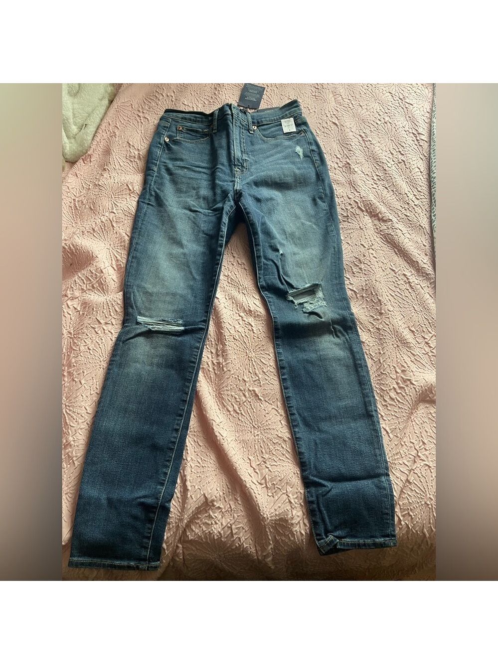 GAP Blue Distressed Skinny Jeans